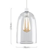 Picture of  Clear Glass Ceiling Pendant: Effortless Modern Elegance for Your Living Room