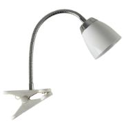 Picture of Adjustable White & Chrome Desk Lamp: Perfect Task Lighting Solution (14CM Tall)