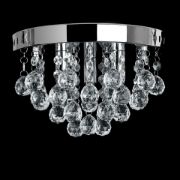 Picture of Modern Chrome & Crystal Flush Ceiling Light with Acrylic Jewel Droplets and LED