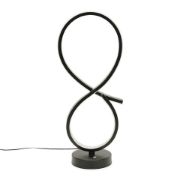 Picture of Black Swirl LED Table Lamp: Warm White Glow for Living Room or Bedside Touch Light