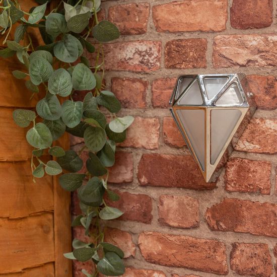 Picture of Outdoor Patio Garden LED 12W Metal Lamp with Diamond Design Wall Light IP64