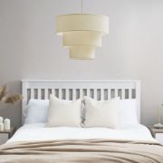 Picture of Ceiling Light Shade Modern Cotton 3 Tier Easy Fit Pendant Lampshade Lighting