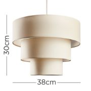 Picture of Ceiling Light Shade Modern Cotton 3 Tier Easy Fit Pendant Lampshade Lighting