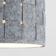 Picture of Grey Felt Weave Drum Lampshade: Effortless Modern Lighting Upgrade for Your Home