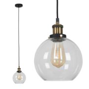 Picture of Contemporary Glass Shade LED Filament Pendant Light Fixture for Industrial Spaces