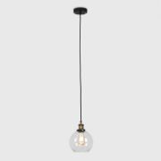 Picture of Contemporary Glass Shade LED Filament Pendant Light Fixture for Industrial Spaces