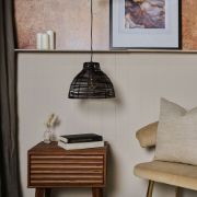 Picture of Modern Scandinavian Rattan Pendant Light: Natural Wicker Easy Fit Lampshade