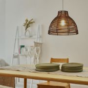 Picture of Modern Scandinavian Rattan Pendant Light: Natural Wicker Easy Fit Lampshade