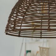 Picture of Modern Scandinavian Rattan Pendant Light: Natural Wicker Easy Fit Lampshade