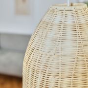 Picture of Scandi Boho Rattan Pendant Lampshade Easy-Fit Natural Wicker Ceiling Light Shade