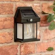 Picture of Set of 4 Black Lanterns PIR Sensor Solar Security Lights for Garden Decoration