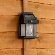 Picture of Set of 4 Black Lanterns PIR Sensor Solar Security Lights for Garden Decoration