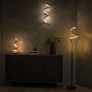 Picture of Versatile LED Wall Fixture: Black Twist Design, Neutral White Light for Indoor and Outdoor Use