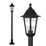 Picture of Victorian Style 1.2m Black IP44 Outdoor Garden Lamp Post Bollard Light LED Bulb