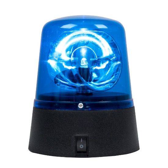 Picture of Dynamic Battery-Operated Rotating Blue LED Party Novelty Light with Flashing Design