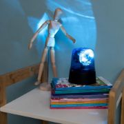 Picture of Dynamic Battery-Operated Rotating Blue LED Party Novelty Light with Flashing Design