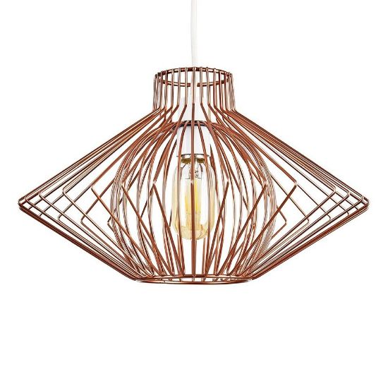 Picture of Industrial Metal Pendant Lampshade Stylish Lighting for Your Living Room with LED Bulb