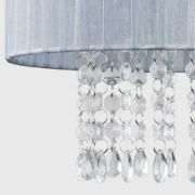 Picture of Drum Ceiling Light Shade Modern Voile Easy Fit Lampshades Jewel Droplets Lights