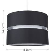 Picture of LED Pendant Lampshade: Large Dual Drum Design for Effortless Living Room 