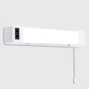 Picture of 6W LED Bathroom Shaver Socket Mirror Wall Light with Pull Cord Switch - White Finish