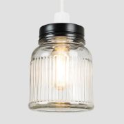 Picture of Vintage Glass Jar Pendant Ceiling Light: Stylish Lighting for Your Living Room