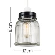 Picture of Vintage Glass Jar Pendant Ceiling Light: Stylish Lighting for Your Living Room