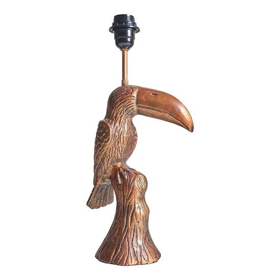 Picture of Modern Living Room Illumination: Toucan Bronze Metal Table Lamp Base, Infusing Retro Animal Charm