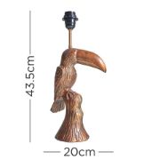 Picture of Modern Living Room Illumination: Toucan Bronze Metal Table Lamp Base, Infusing Retro Animal Charm