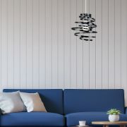 Picture of Modern Swirl Ceiling Lampshade: Effortless Fit for Stylish Living Room LED Lighting