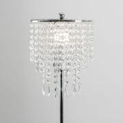 Picture of Modern Chrome Standard Floor Lamp with Acrylic Jewel Droplet Design