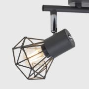 Picture of Modern Grey Geometric 2-Light LED Spotlight Fixture (Bulb Not Included)