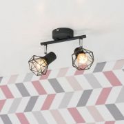 Picture of Modern Grey Geometric 2-Light LED Spotlight Fixture (Bulb Not Included)