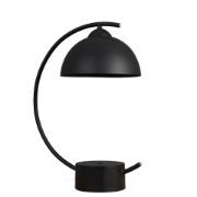 Picture of Modern Metal Table Lamp with Sleek Curved Design and Domed LED Bulb Light