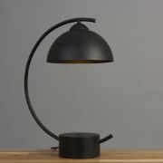 Picture of Modern Metal Table Lamp with Sleek Curved Design and Domed LED Bulb Light