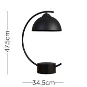 Picture of Modern Metal Table Lamp with Sleek Curved Design and Domed LED Bulb Light