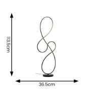 Picture of Integrated LED Floor Lamp Matt Black Swirl Warm White Living Room Bedroom Light