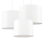 Picture of Pack of 3 Cream Ceiling Pendant Light Shades Easy Fit Living Room Lampshade Lamp