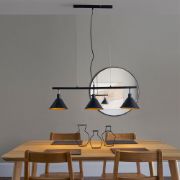 Picture of Black Over Table Counter Ceiling Light Fitting Suspended Pendant Lamp 