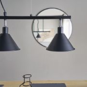 Picture of Black Over Table Counter Ceiling Light Fitting Suspended Pendant Lamp 