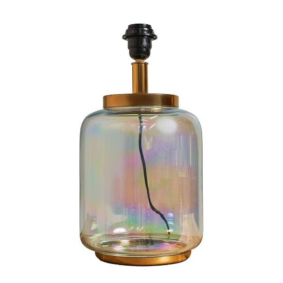 Picture of Modern Iridescent Glass Table Lamp Base Ideal For Bedside Or Living Room Lighting