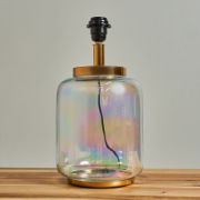 Picture of Modern Iridescent Glass Table Lamp Base Ideal For Bedside Or Living Room Lighting