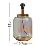 Picture of Modern Iridescent Glass Table Lamp Base Ideal For Bedside Or Living Room Lighting