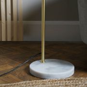 Picture of Vintage Metal Floor Lamp with Marble Base and LED Bulb