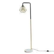 Picture of Vintage Metal Floor Lamp with Marble Base and LED Bulb