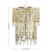 Picture of Crystal Jewel Effect Pendant Lampshade Effortless Fit for Chandeliers