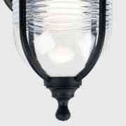 Picture of Black Outdoor Wall Lantern With Fisherman Swan Neck Design And IP44 LED For Gardens