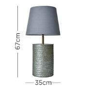 Picture of Zinc Metal Light Barrel Table Lamp Lampshade Living Room Lighting LED Bulb