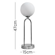 Picture of Opal Glass Globe LED Table Lamp: Elegant Lighting for Living Room or Bedroom