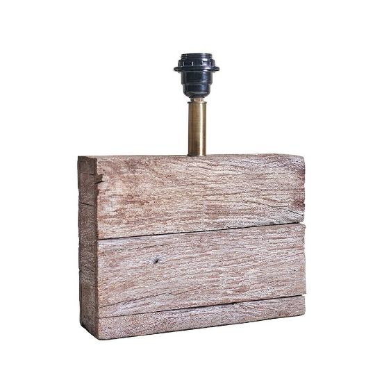 Picture of Natural Rustic Wood Table Lamp Base For Lounge Or Bedroom Setting