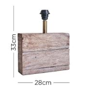 Picture of Natural Rustic Wood Table Lamp Base For Lounge Or Bedroom Setting